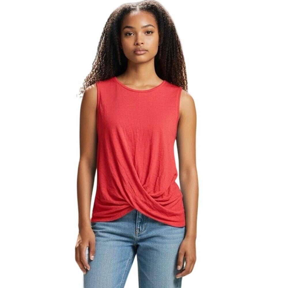 J. Jill Love Linen Women’s Small 100% Linen Twist Front Sleeveless Tank